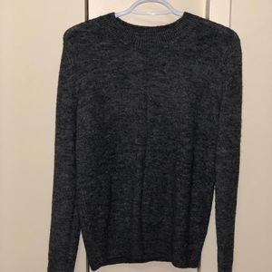 Soft wool sweater dark grey